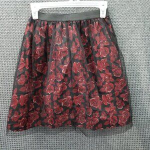 Goth Black Red Roses Sheer Women's